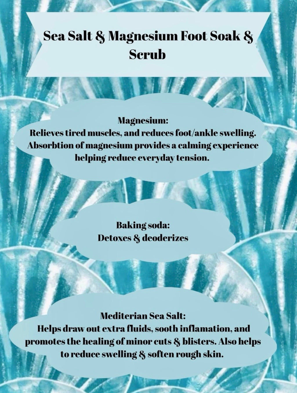 Mediterranean Sea Salt & Magnesium Foot Soak and Scrub