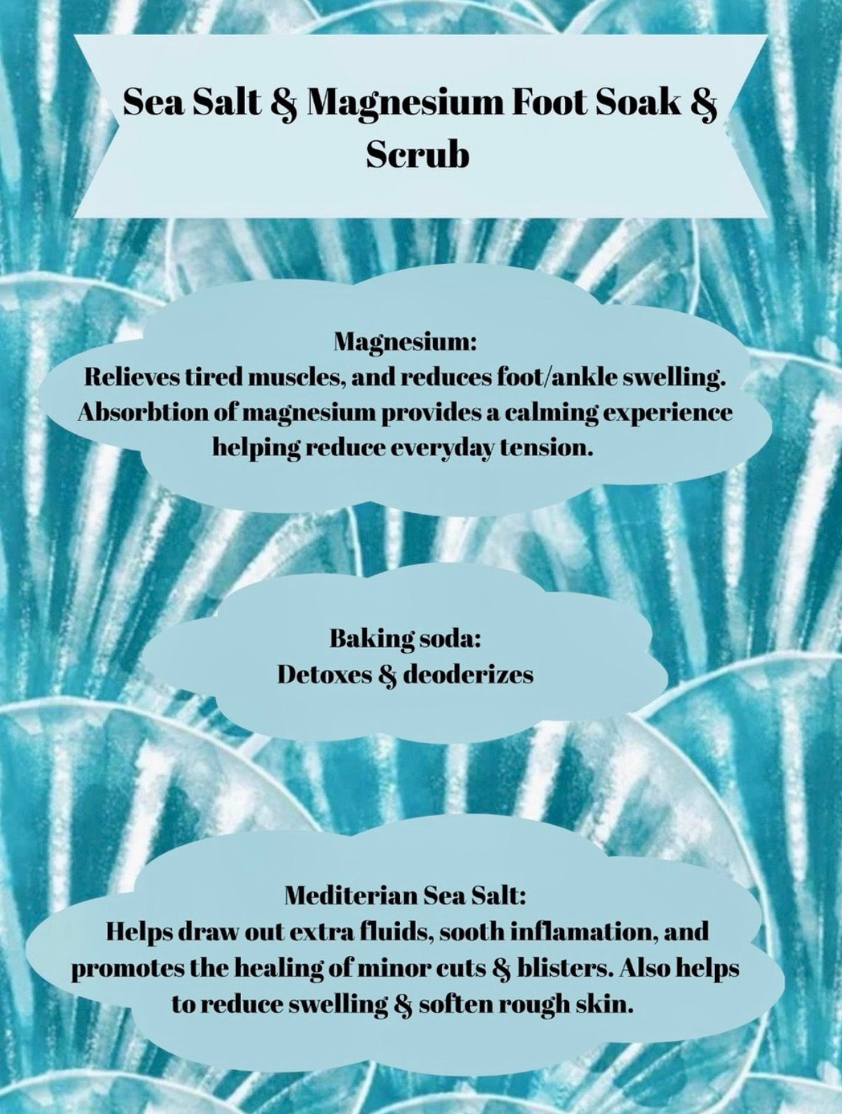 Mediterranean Sea Salt & Magnesium Foot Soak and Scrub